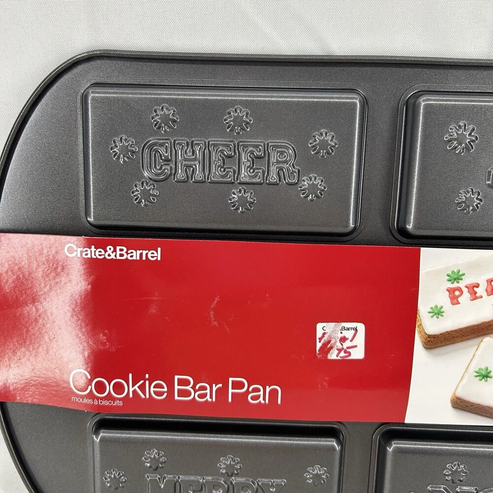 Crate & Barrel Christmas Holiday Cookie Bar Pan NEW - Picture 2 of 7